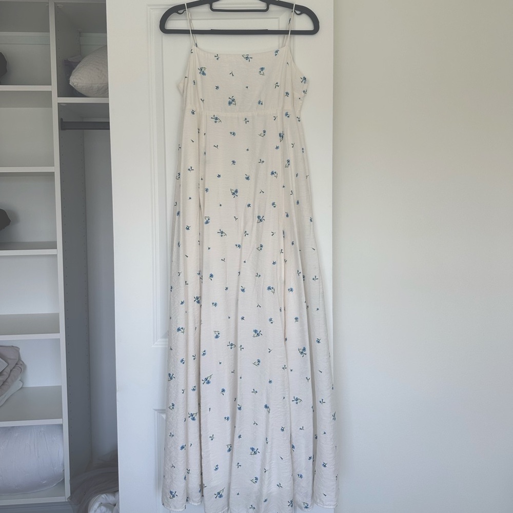 H&M Blue floral flowy dress. size S - Picture 1 of 6